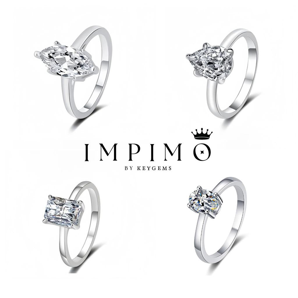 Impimo 1/2 CT Lab-Grown Diamond Round Multi Shapes Ring