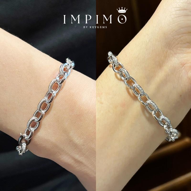 Impimo 2 CT (Total) Moissanite Round Cut Bracelet