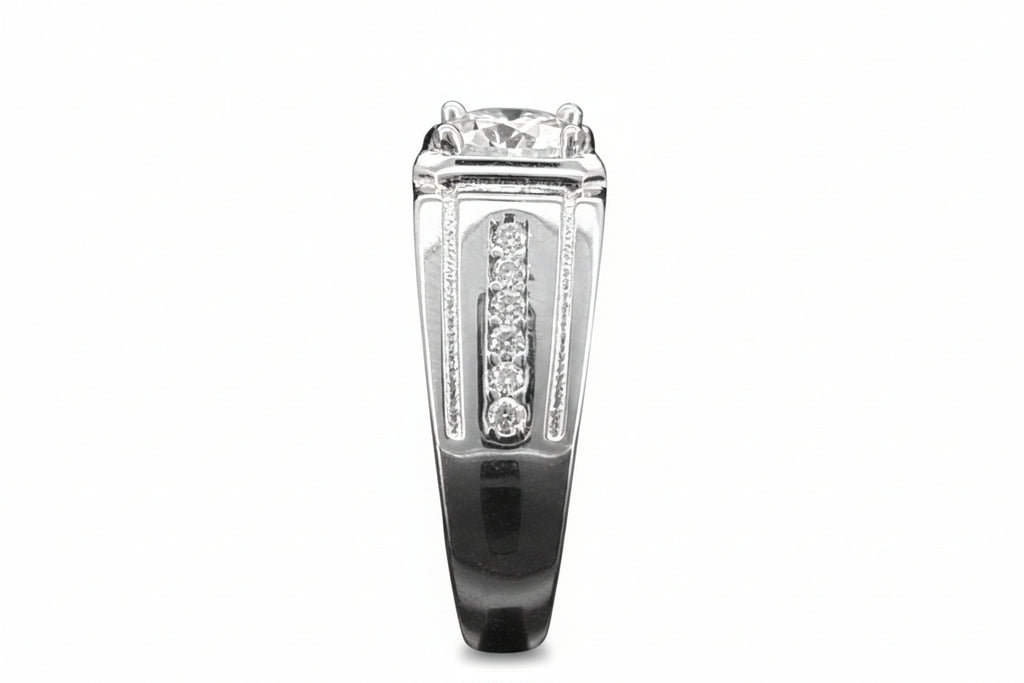 Impimo 1/2 CT Moissanite Round Cut Ring