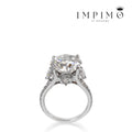 Impimo 10 CT Moissanite Round Cut Ring