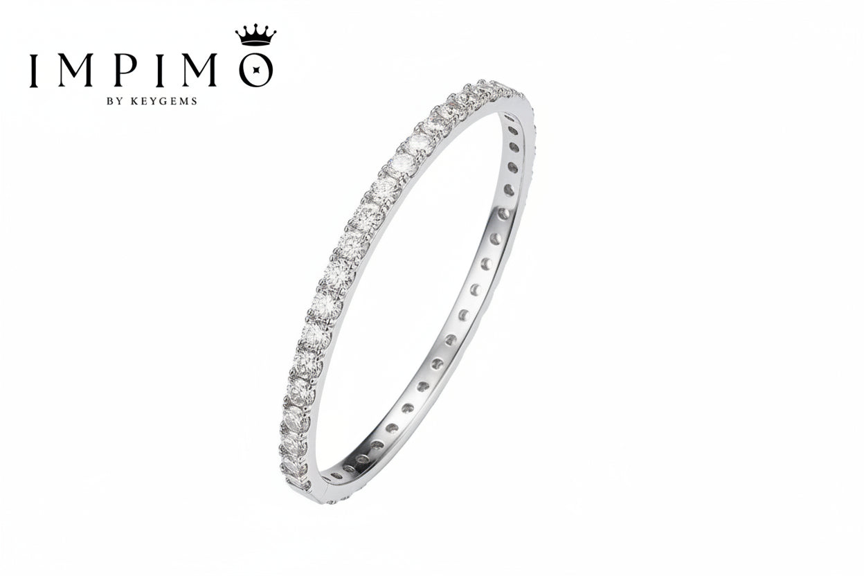 Impimo Moissanite 12 CTW Round Cut Bracelet