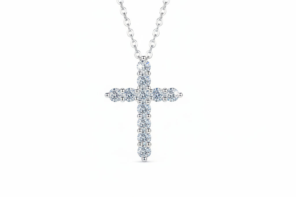 Impimo 1.1/1.6 CT (Total) Moissanite Round Cut Pendant