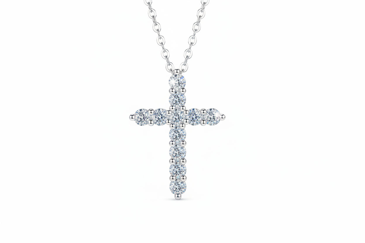 Impimo 1.1/1.6 CT (Total) Moissanite Round Cut Pendant