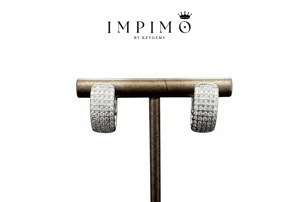 Impimo 0.6 CT (Pair) Moissanite Round Cut Earrings