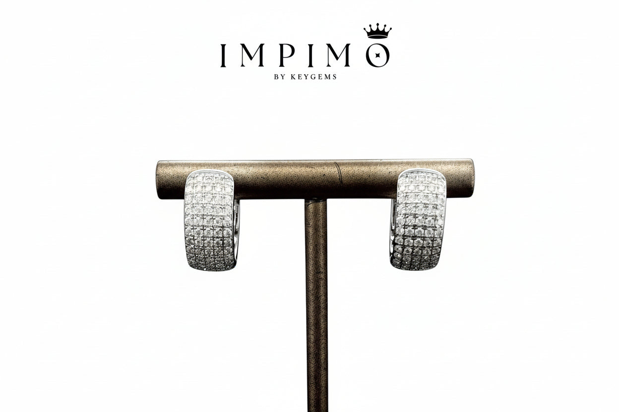 Impimo 0.6 CT (Pair) Moissanite Round Cut Earrings