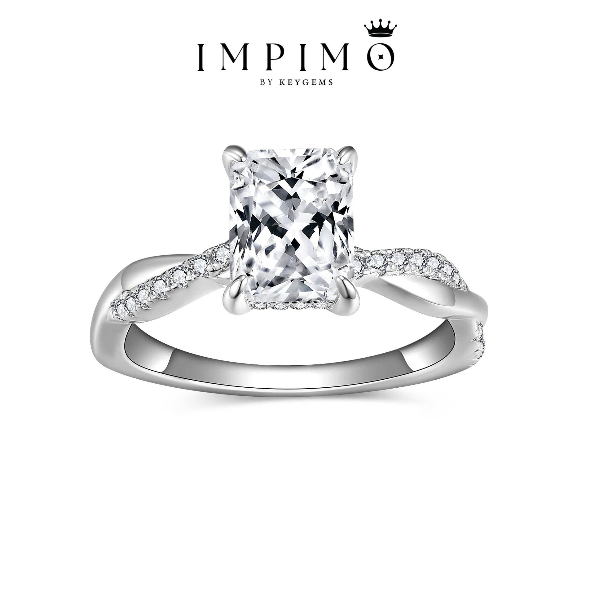 Impimo 2 CT Moissanite Multiple Shape Ring