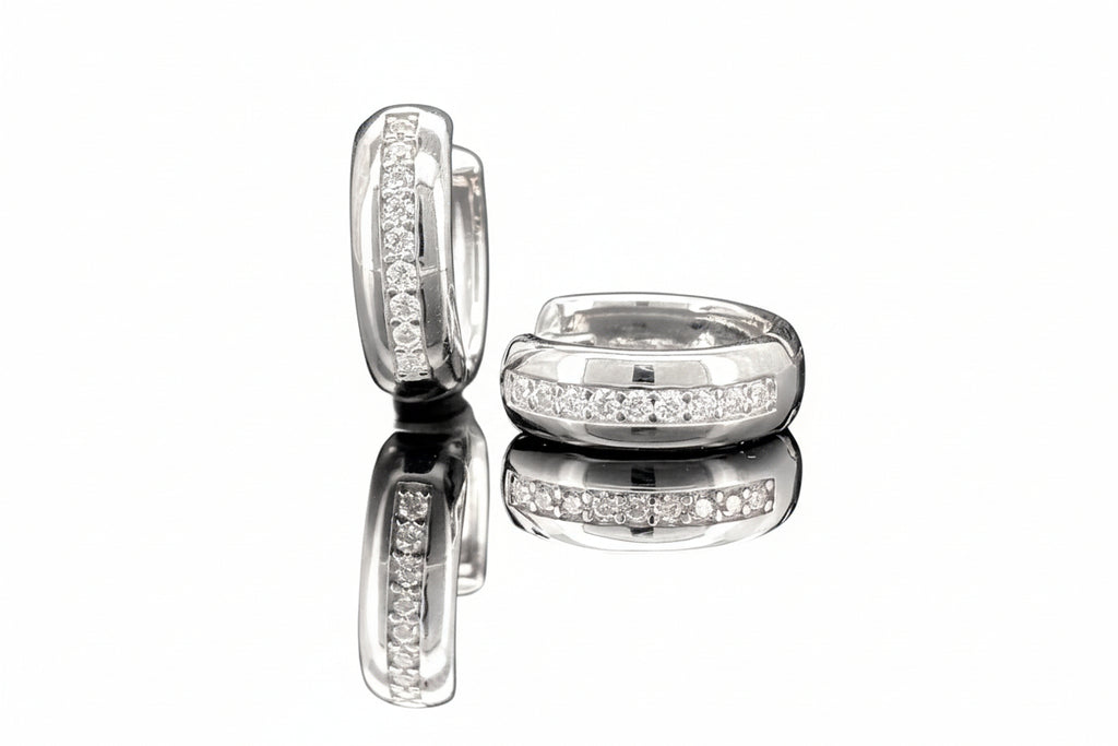 Impimo 0.2 CT (Pair) Moissanite Round Cut Earrings