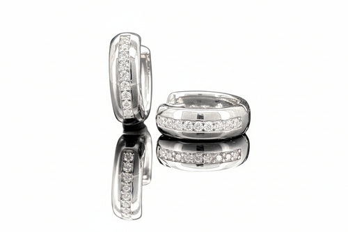 Impimo 0.2 CT (Pair) Moissanite Round Cut Earrings