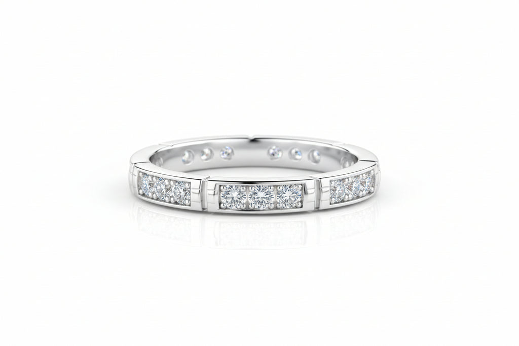 Impimo 0.55 CT Moissanite Round Cut Ring