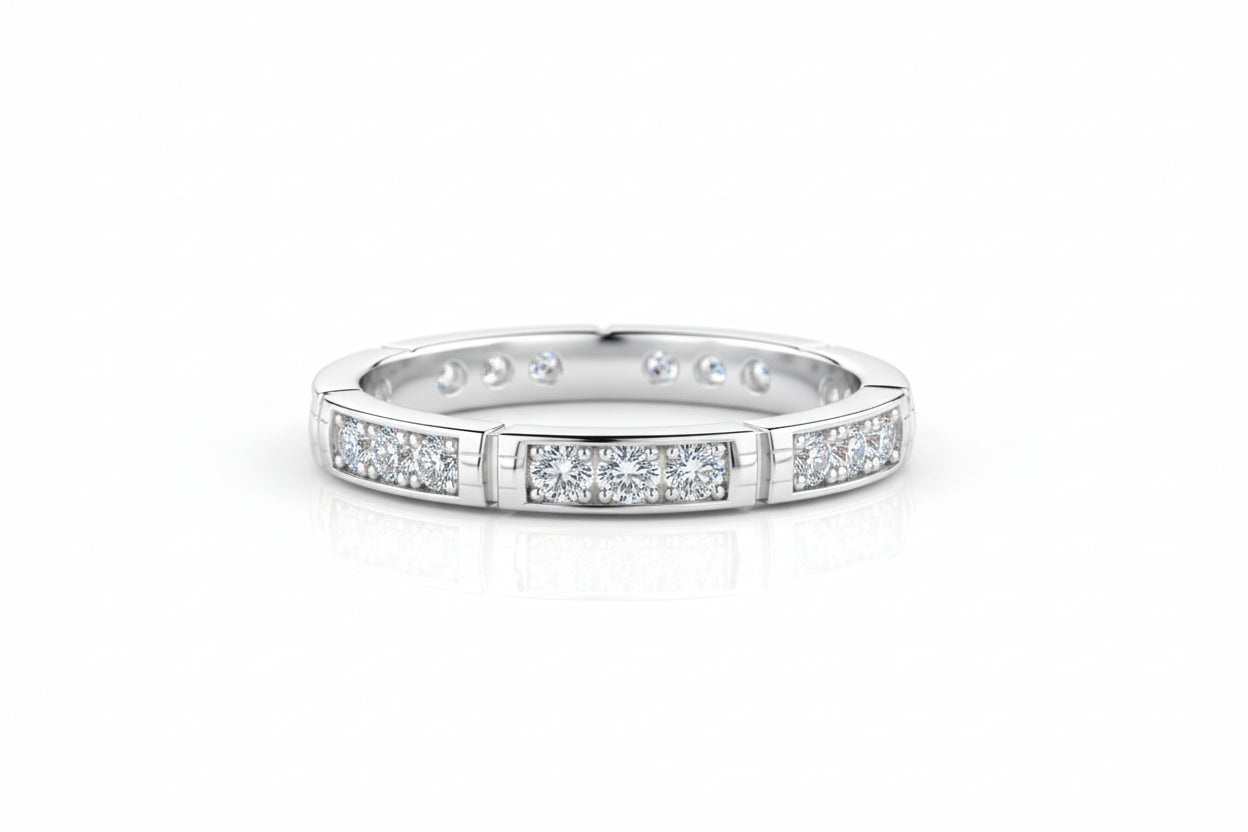 Impimo 0.55 CT Moissanite Round Cut Ring
