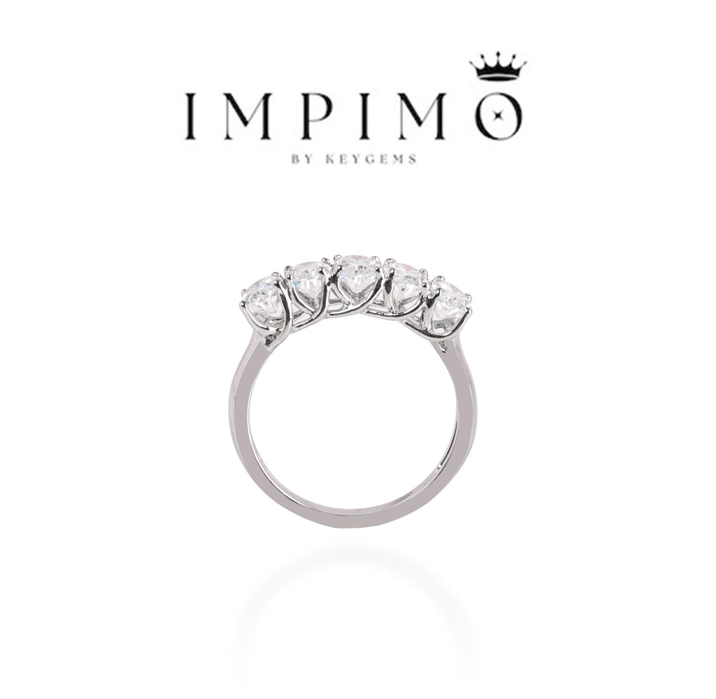 Impimo 2.5 CT (Total) Moissanite Oval Cut Ring