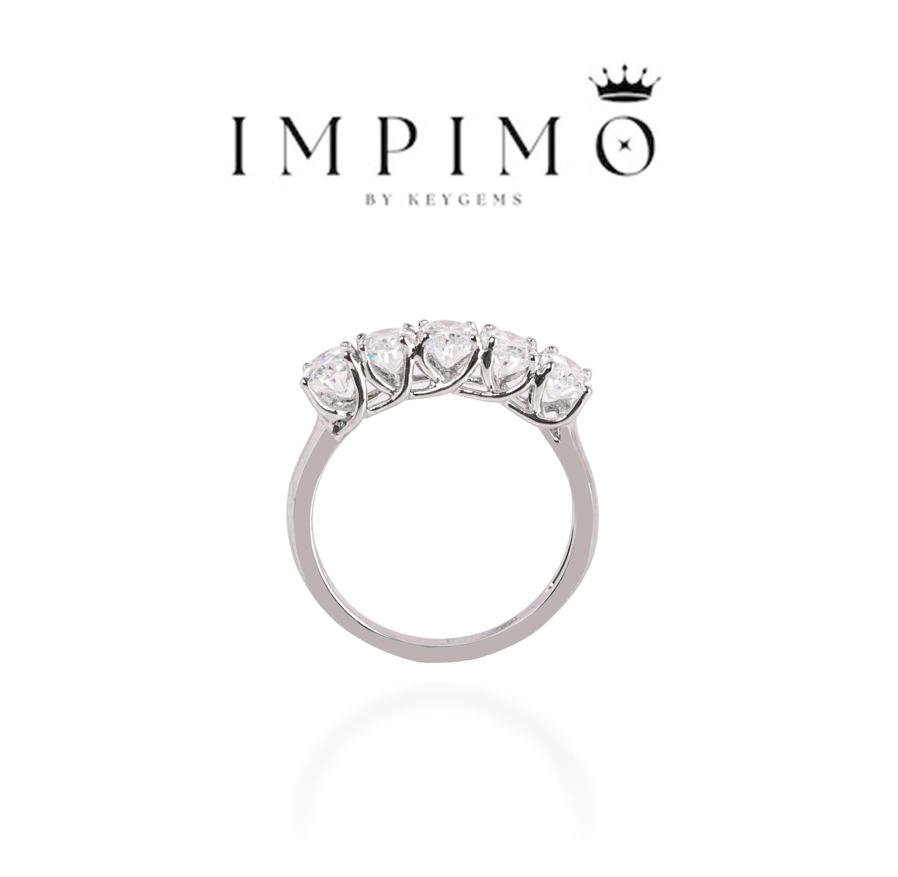 Impimo 2.5 CT (Total) Moissanite Oval Cut Ring
