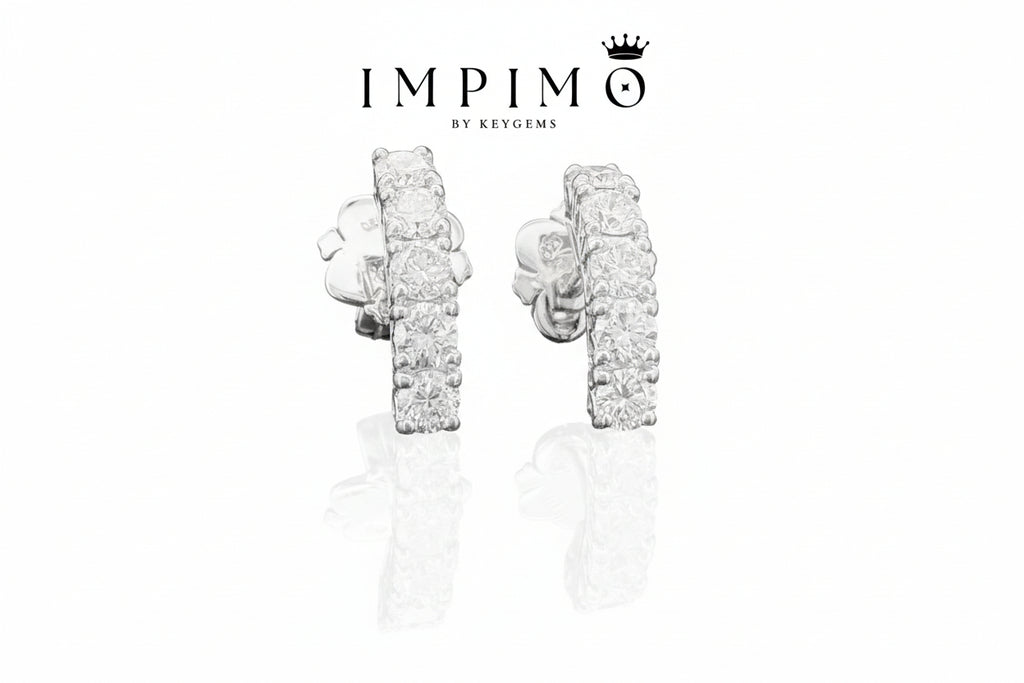 Impimo 1.1 CT (Pair) Lab-Grown Diamond Round Cut Earrings