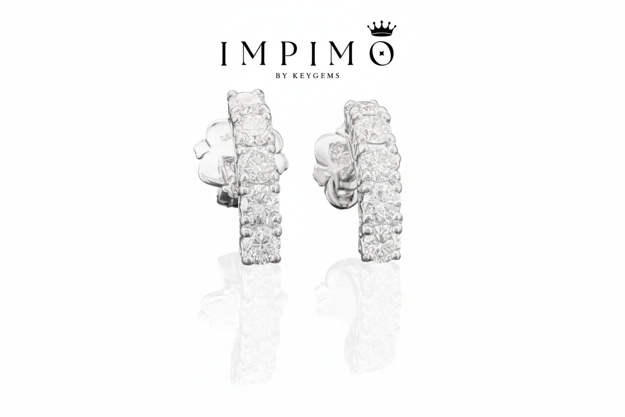 Impimo 1.1 CT (Pair) Lab-Grown Diamond Round Cut Earrings