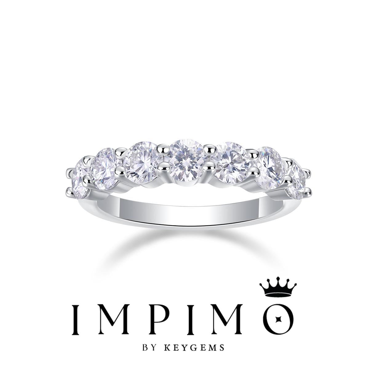 Impimo Lab-Grown Diamond Round Cut Ring & Tennis Bracelet