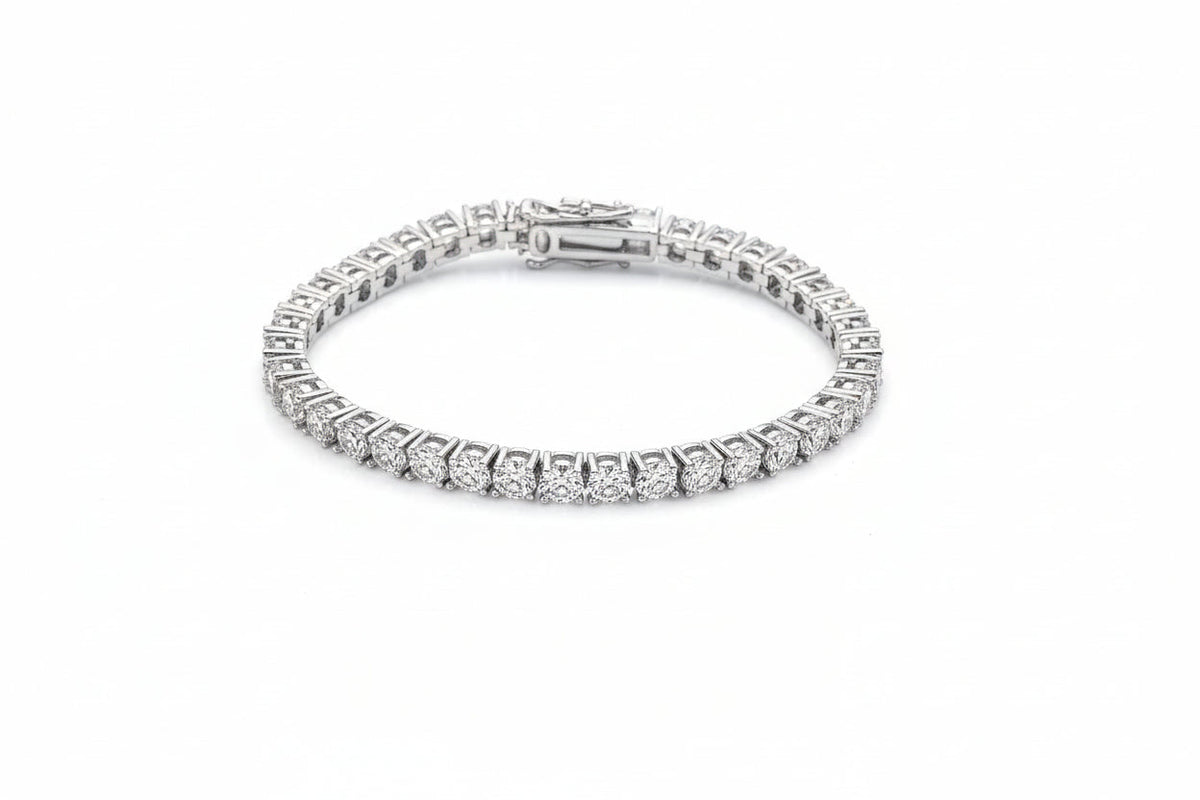 Impimo Moissanite Over 11 CT Round Cut Tennis Bracelet