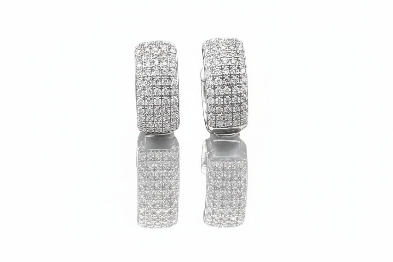 Impimo 0.6 CT (Pair) Moissanite Round Cut Earrings