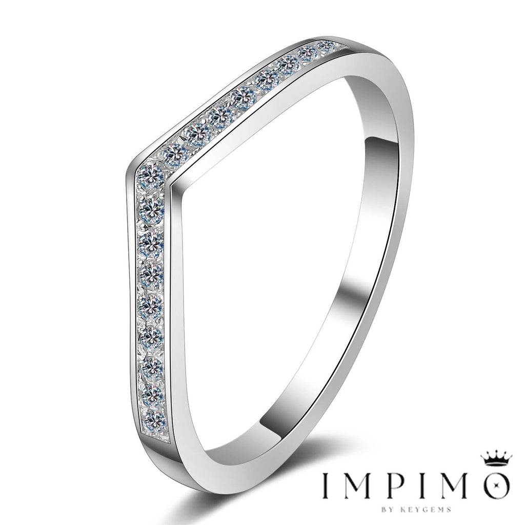 Impimo 0.15 CT Moissanite Round Cut Ring