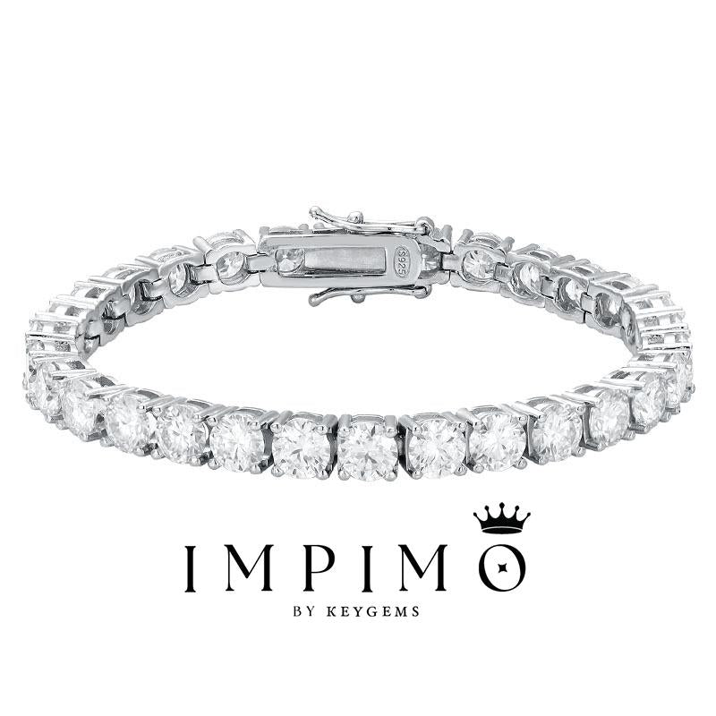Impimo Moissanite 14 CTW Round Cut Tennis Bracelet