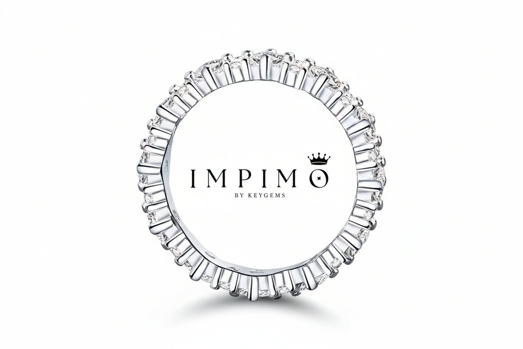 Impimo 1.6 CT Moissanite Round Cut Ring