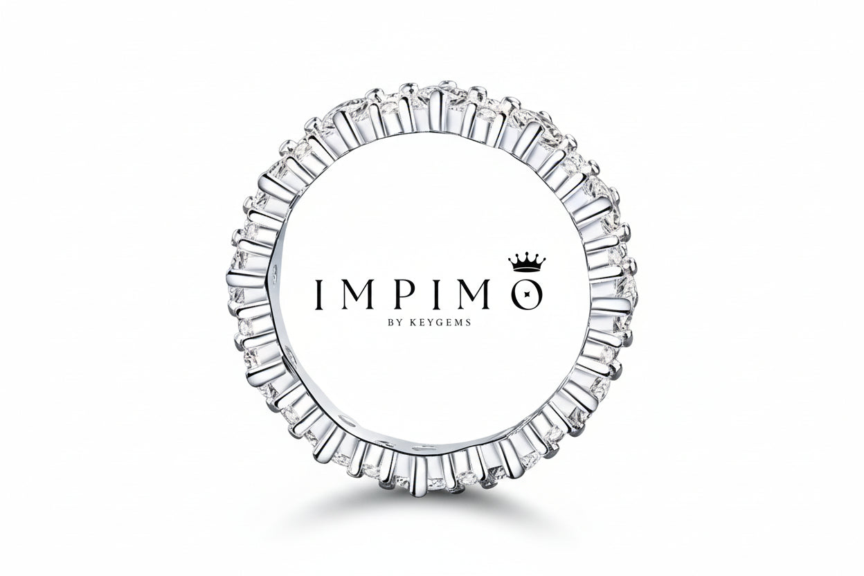 Impimo 1.6 CT Moissanite Round Cut Ring
