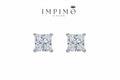 Impimo Moissanite Princess Cut Earrings