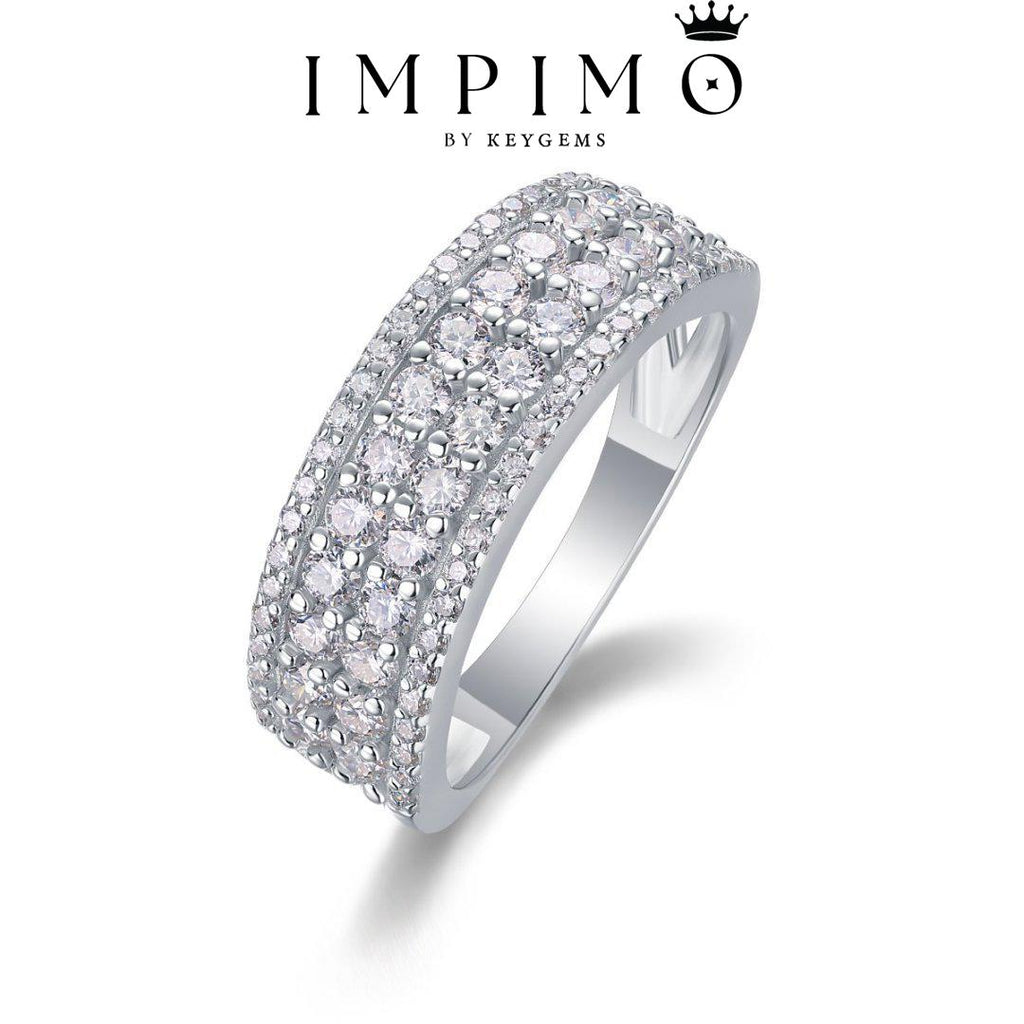 Impimo 1.2 CT (Total) Moissanite Round Cut Ring