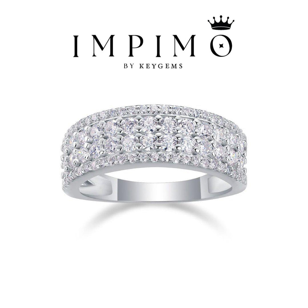 Impimo 1.2 CT (Total) Moissanite Round Cut Ring