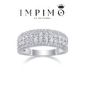 Impimo 1.2 CT (Total) Moissanite Round Cut Ring