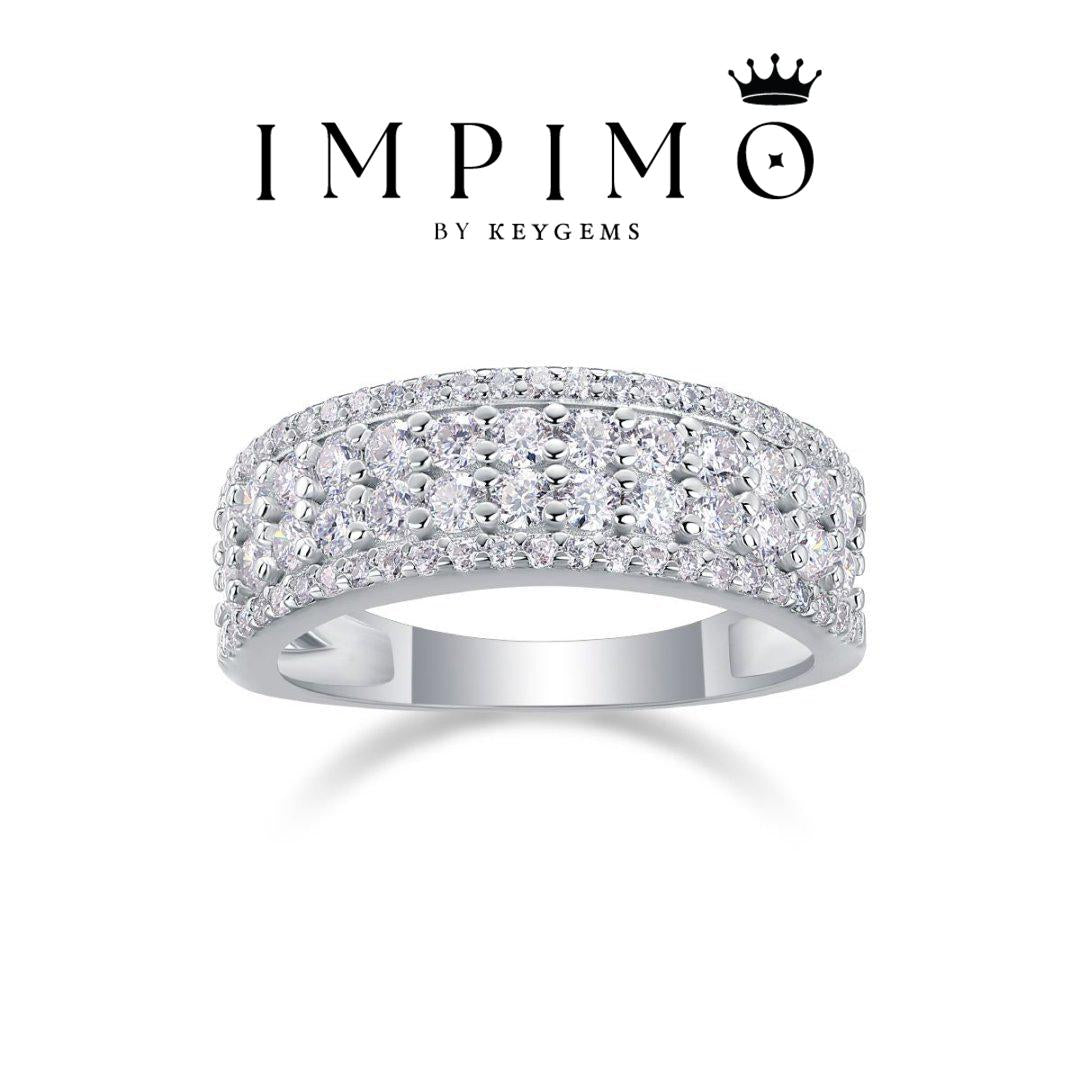 Impimo 1.2 CT (Total) Moissanite Round Cut Ring