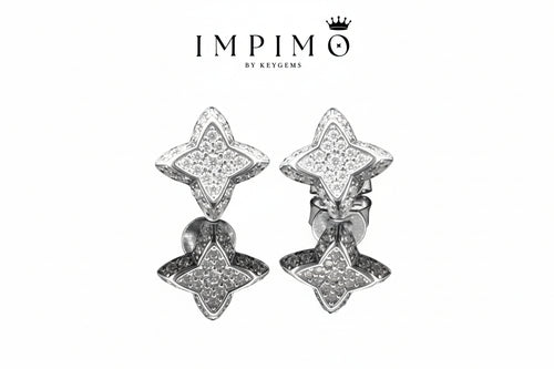 Impimo 0.3 CT (Pair) Moissanite Round Cut Earrings