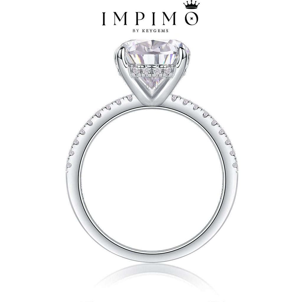 Impimo 4 CT Moissanite Pear Cut Ring