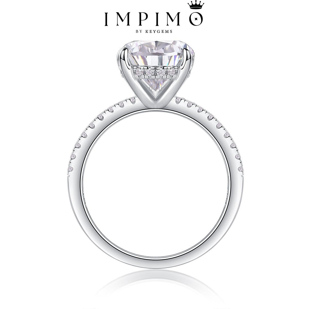 Impimo 4 CT Moissanite Pear Cut Ring