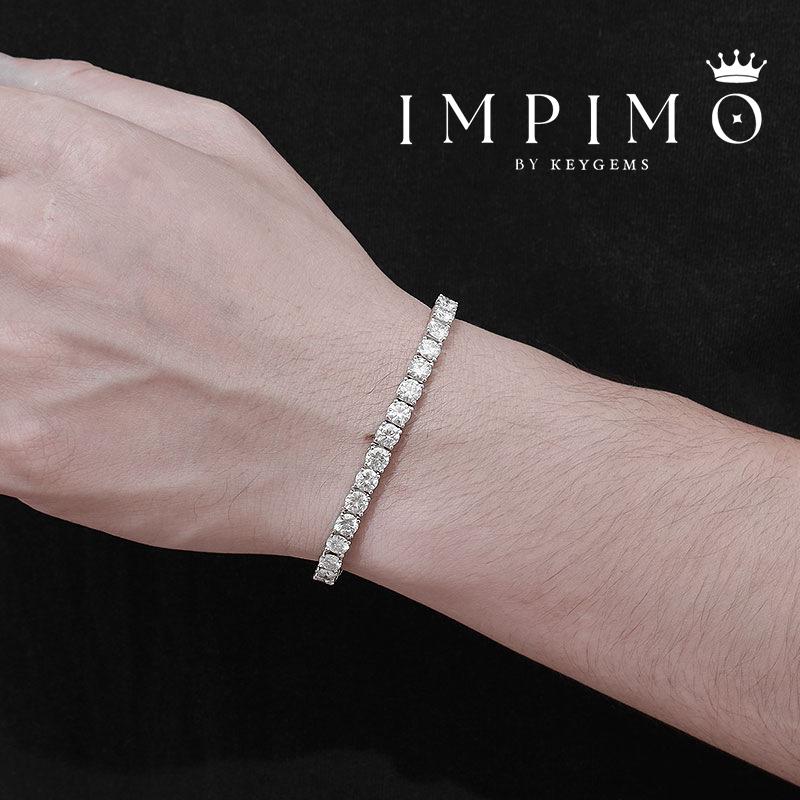 Impimo Moissanite 14 CTW Round Cut Tennis Bracelet