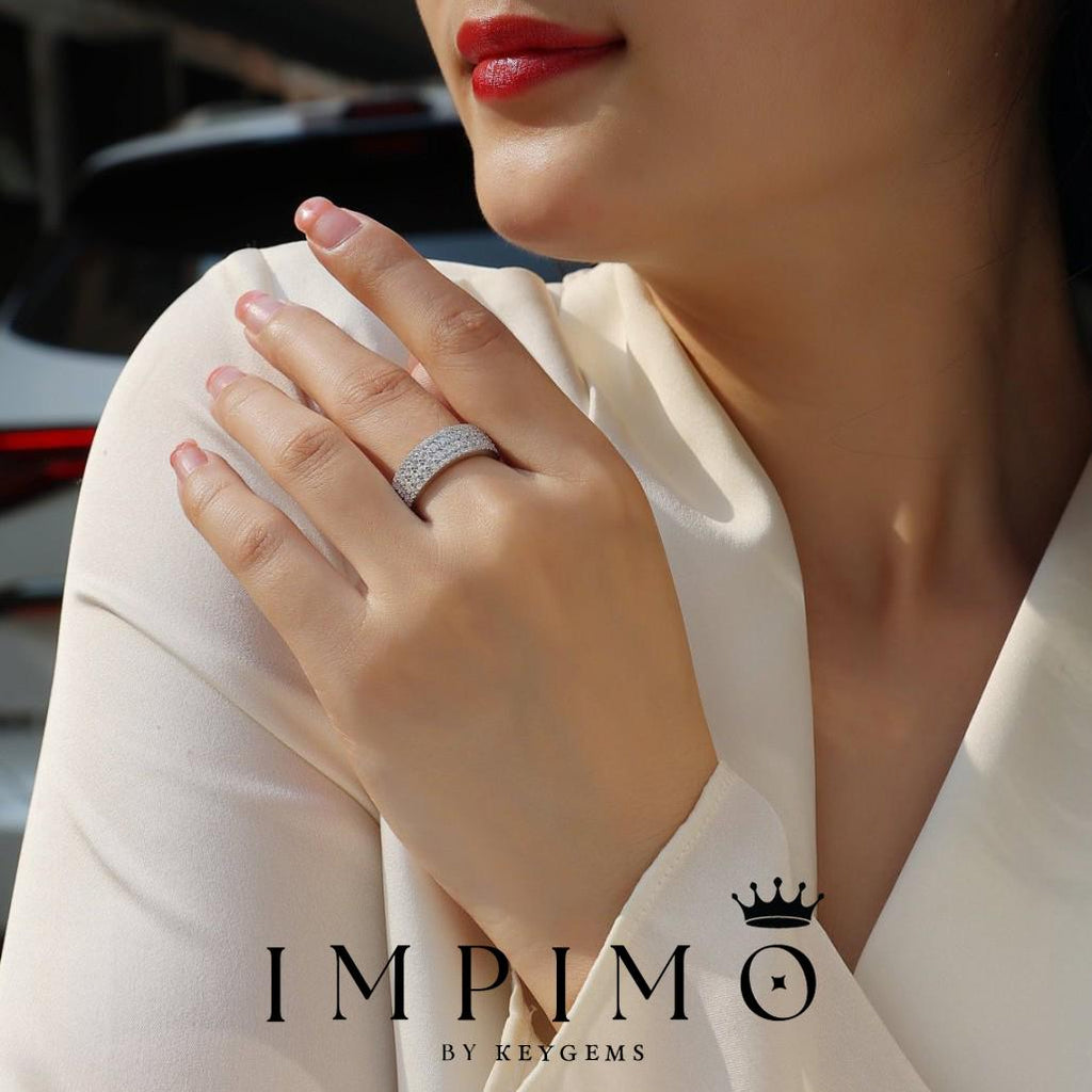 Impimo 1.2 CT (Total) Moissanite Round Cut Ring