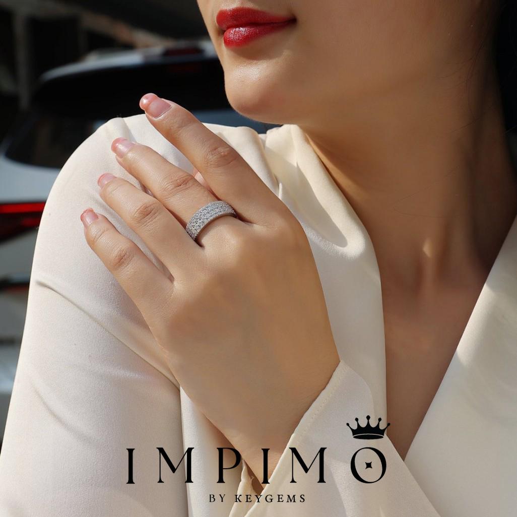 Impimo 1.2 CT (Total) Moissanite Round Cut Ring