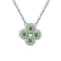 Impimo Fancy Green Moissanite Four-Leaf Clover Jewelry Set