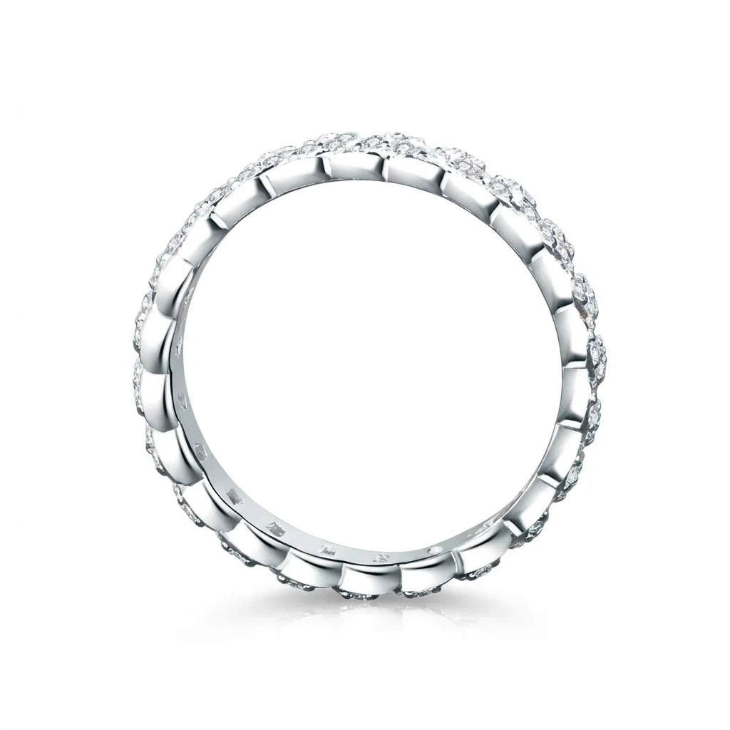 Impimo 0.45 CT Moissanite Round Cut Ring