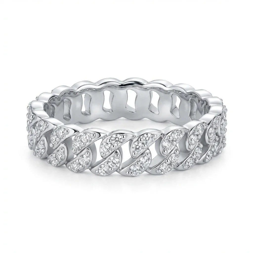 Impimo 0.45 CT Moissanite Round Cut Ring