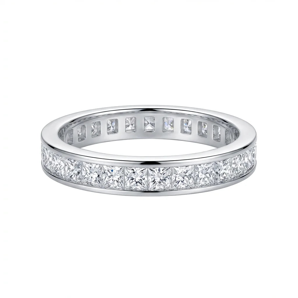 Impimo 2.3 CT Moissanite Princess Cut Ring