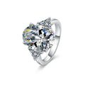 Impimo 8 CT Moissanite Oval Cut Ring