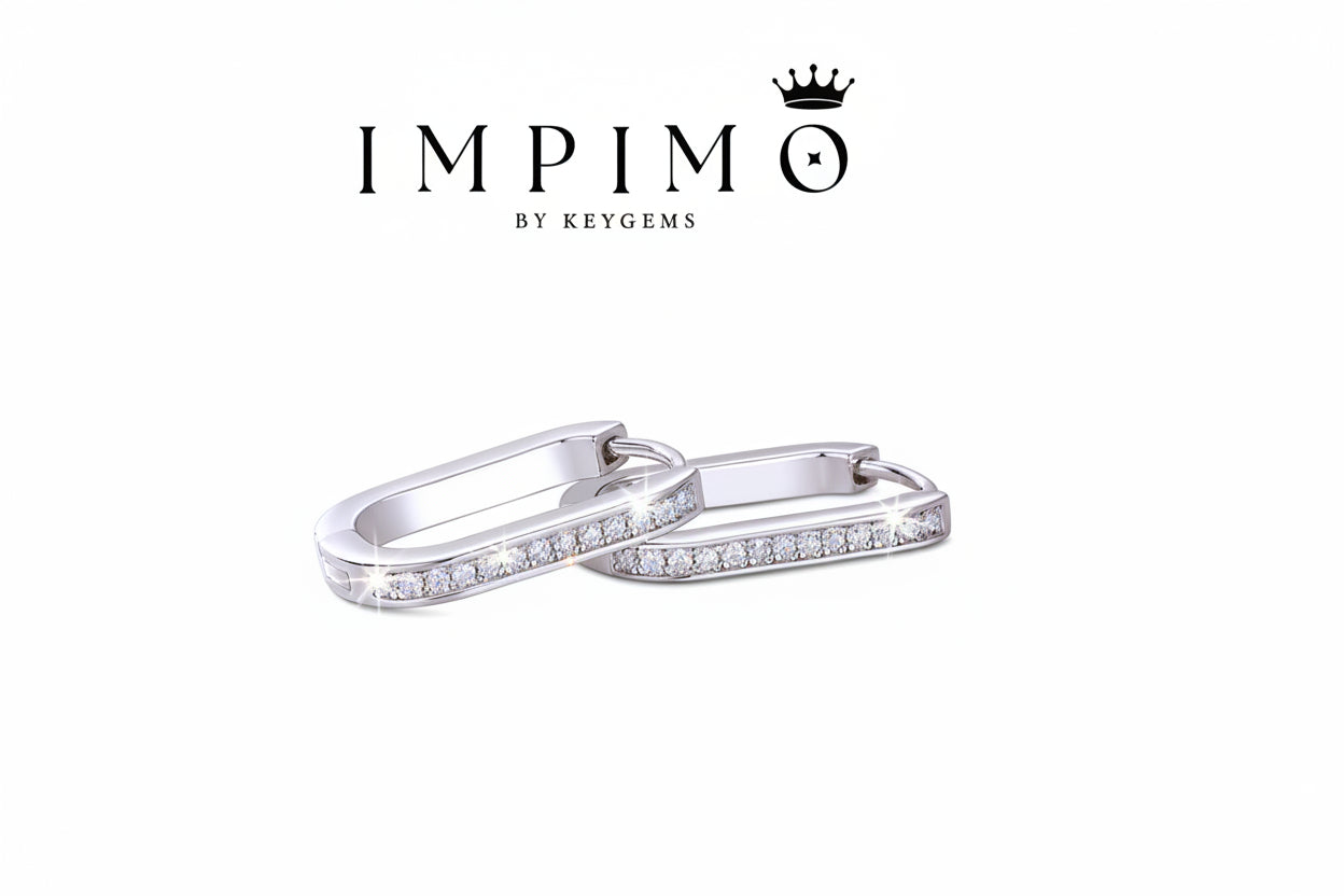 Impimo 0.15 CT (Total) Moissanite Round Cut Earrings