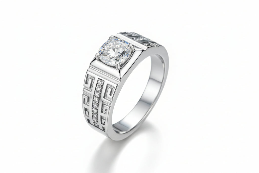 Impimo 1/2 CT Moissanite Round Cut Ring