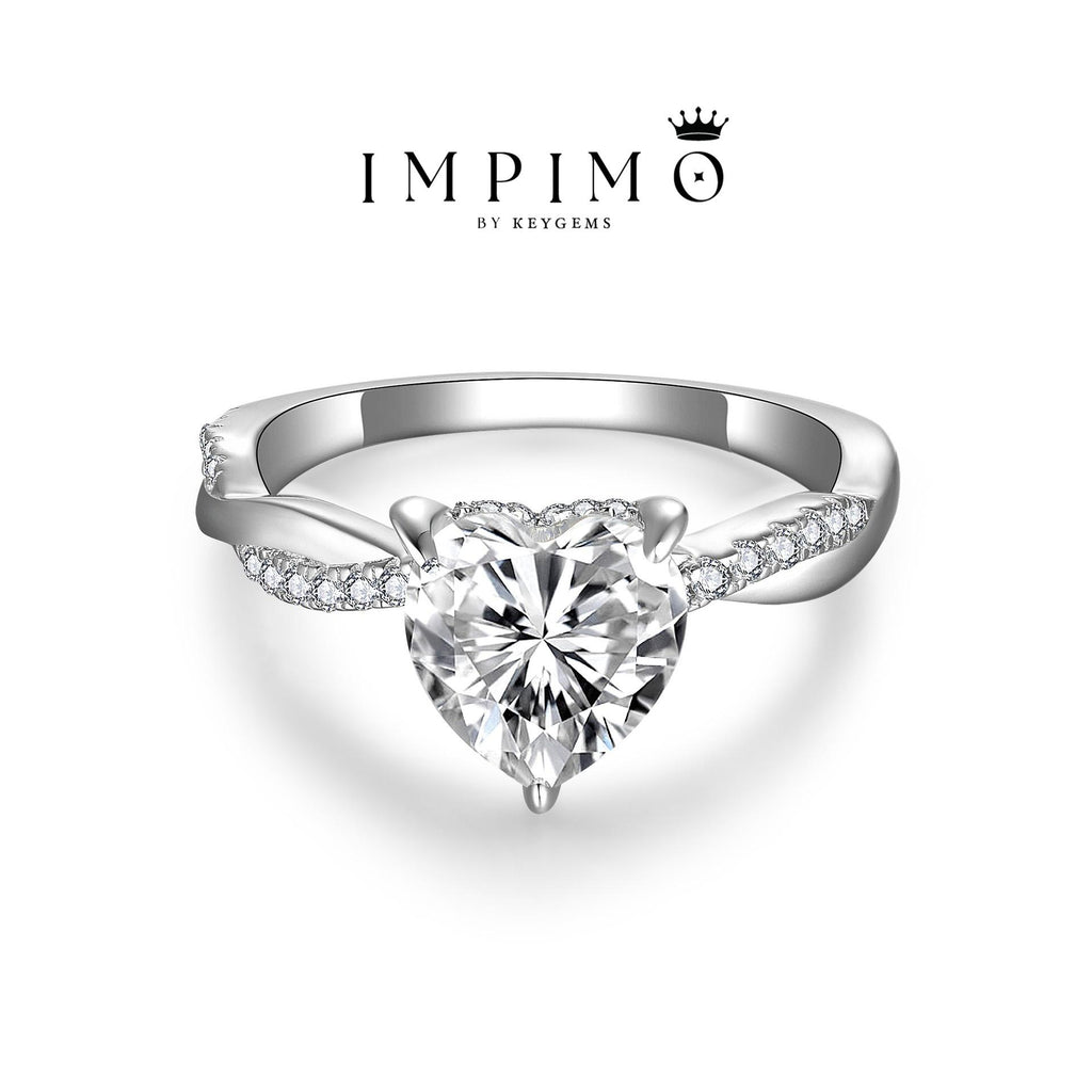 Impimo 2 CT Moissanite Multiple Shape Ring