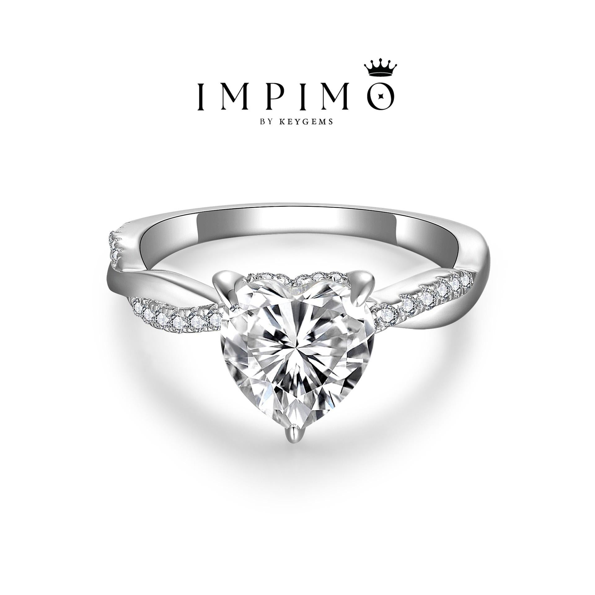 Impimo 2 CT Moissanite Multiple Shape Ring