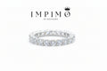 Impimo 2.2 CT (Total) Moissanite Round Cut Eternity Ring