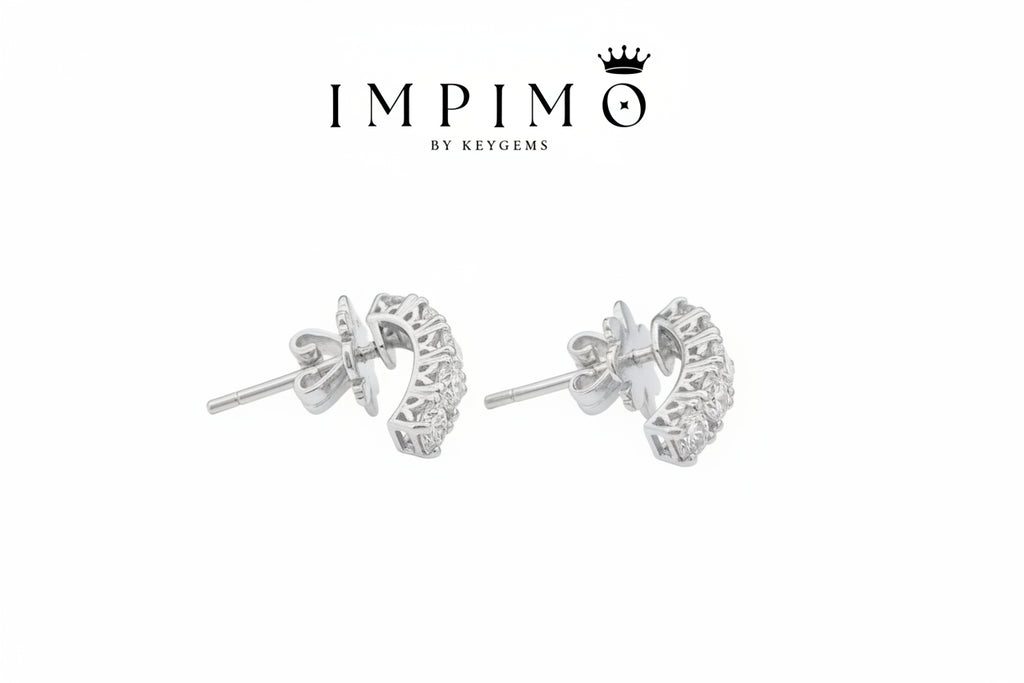 Impimo 1.1 CT (Pair) Lab-Grown Diamond Round Cut Earrings