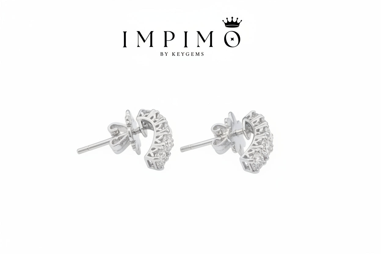 Impimo 1.1 CT (Pair) Lab-Grown Diamond Round Cut Earrings