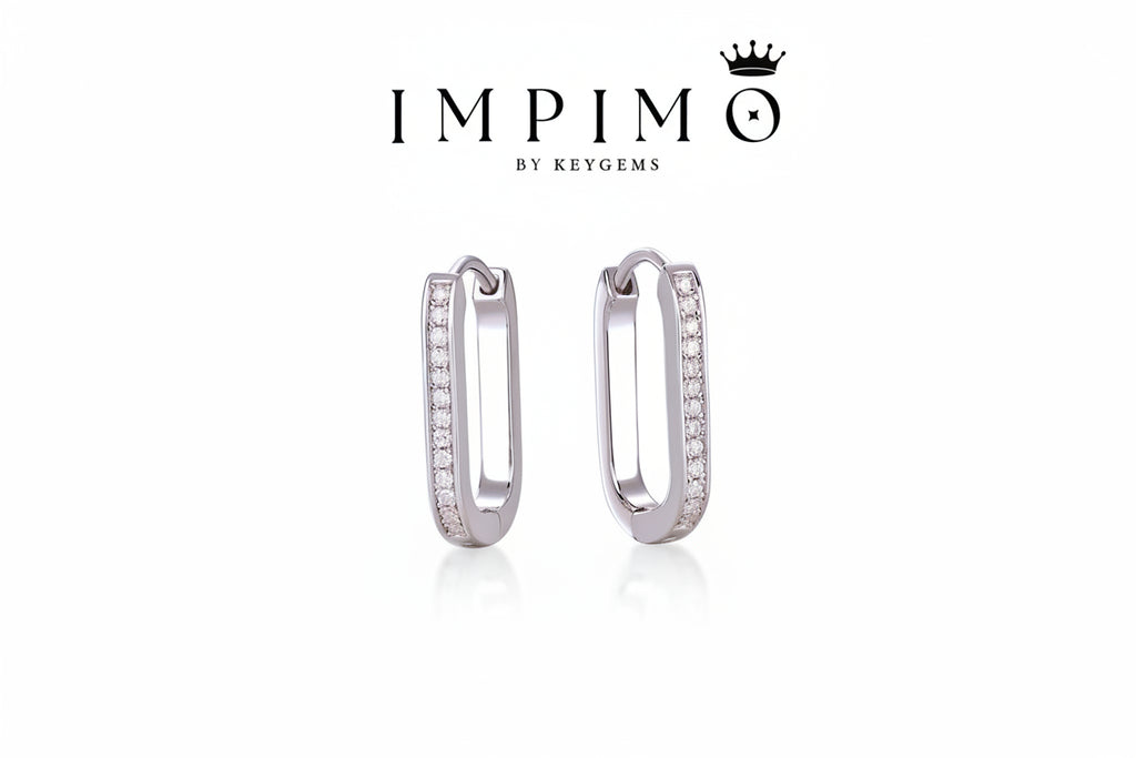 Impimo 0.15 CT (Total) Moissanite Round Cut Earrings