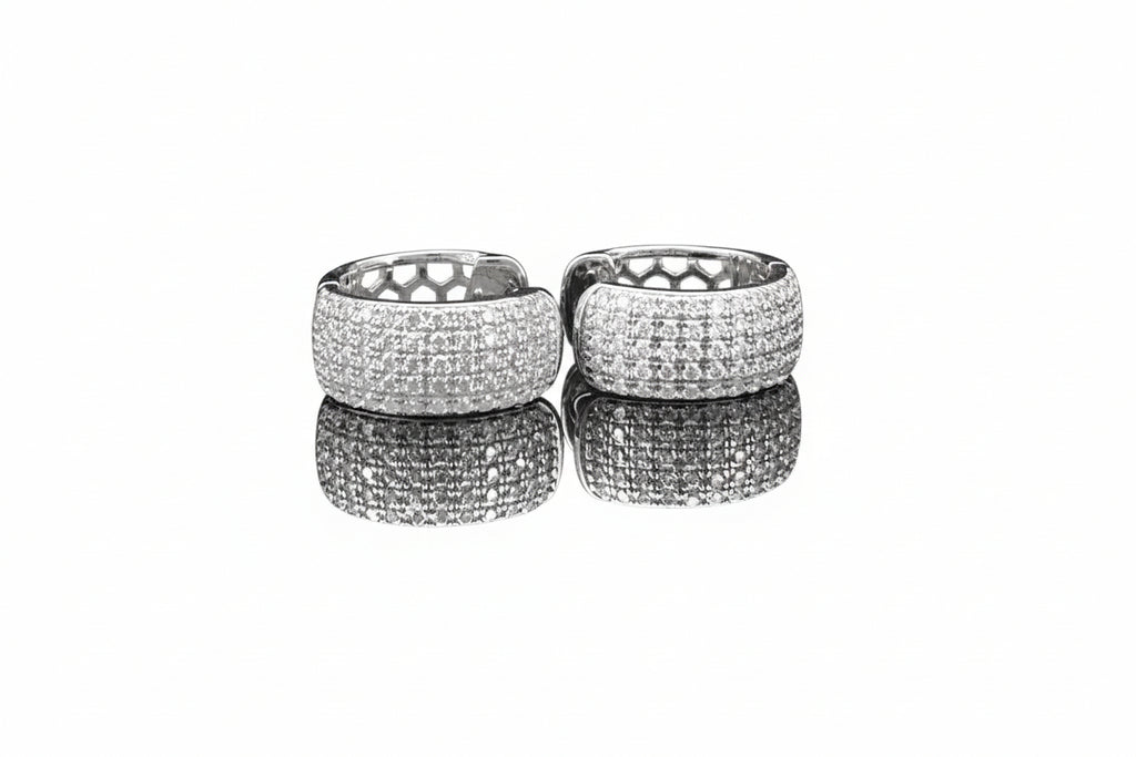 Impimo 0.6 CT (Pair) Moissanite Round Cut Earrings